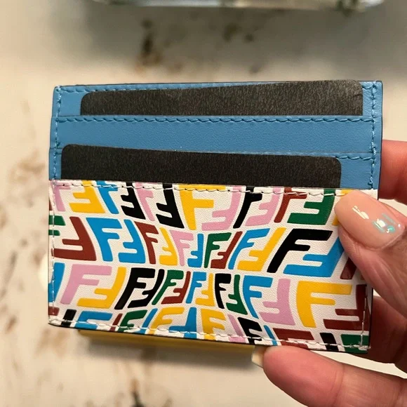 NIB RARE FENDI x Sara Coleman Limited Edition FF Fish Eye Card Case. - Picture 8 of 9